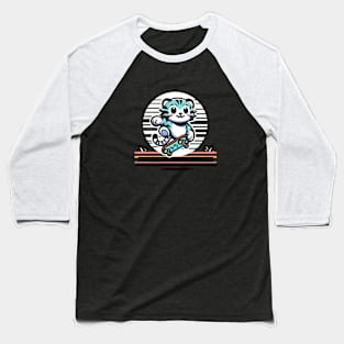 Tiger Skater Kawaii Harajuku Design Baseball T-Shirt